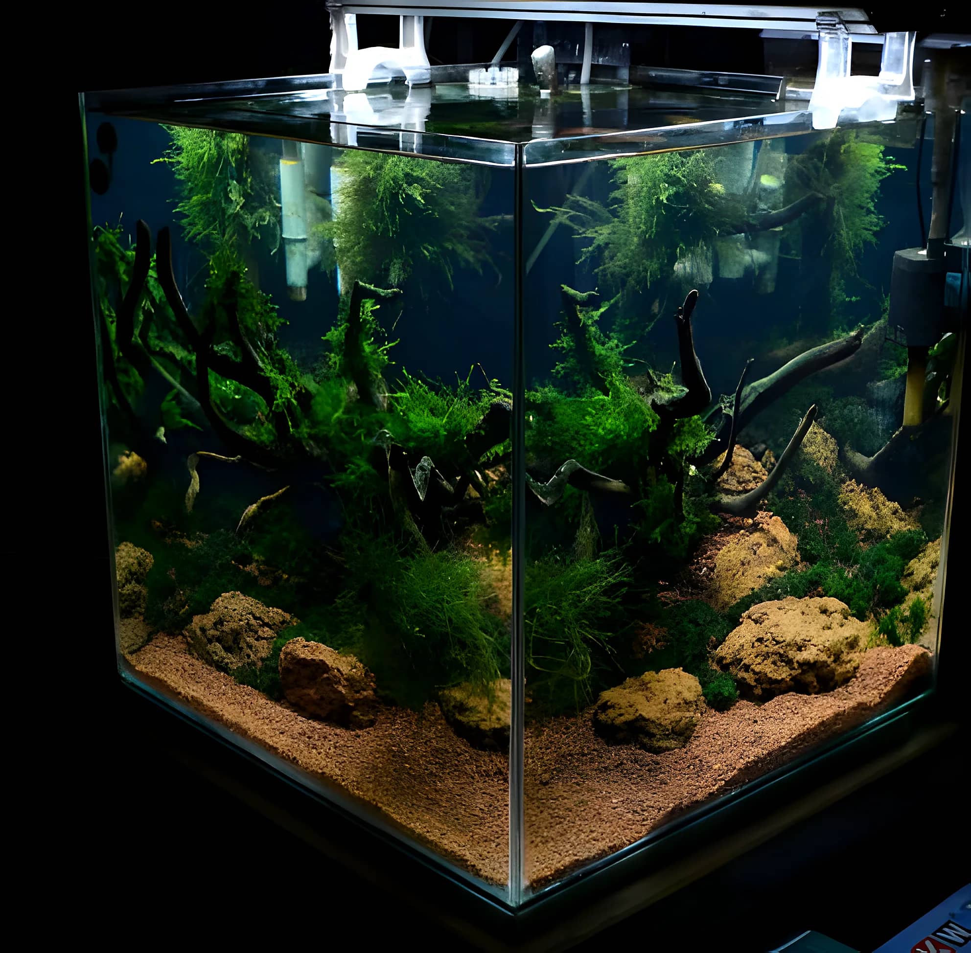 The driftwood cube from the front corner